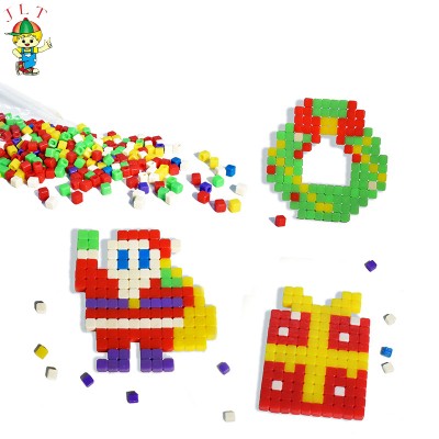 Amazon hot sale DIY children's educational toys Christmas plastic PVA large square beads perler beads