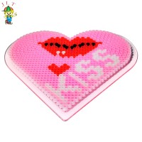 Heart shaped nail board perler beads Fuse beads transparent design board transparent 5mm hama beads pegboard