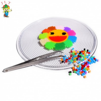 Kids puzzle board perler beads transparent design board plastic Fuse beads pegboard