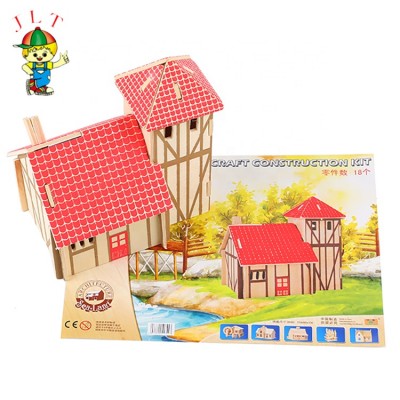 High Quality Diy House Decoration Education Kids Education Toys 3d Wooden Puzzle