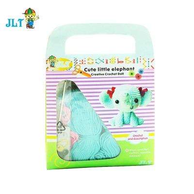 Cute baby elephant doll Weaving toys handmade DIY crochet woolen toy