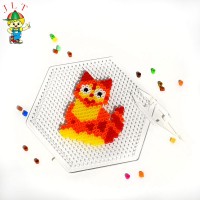 5mm kids education puzzle hama beads pegboard fuse beads transparent  perler beads pegboard