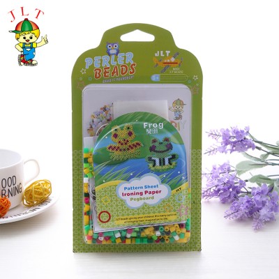 Factory sale innovative preschool art and craft diy fuse beads cute frog shape perler beads