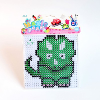 Hot sales new products educational DIY toys perler beads custom eco horned dinosaur hama perler beads